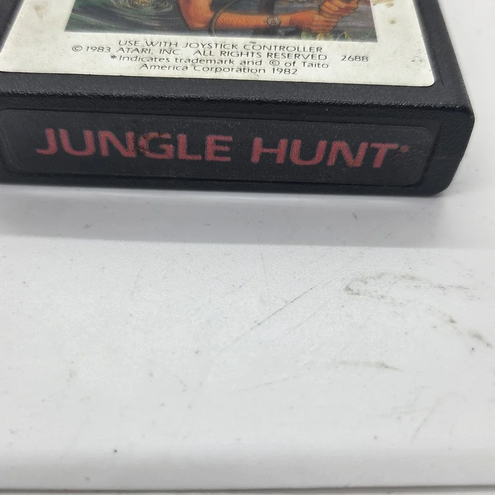 Jungle Hunt Atari 2600 VTG Video Game CX2688 Silver Label Tested Taito‎ 1983